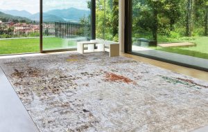 interior of a modern house, wide living room